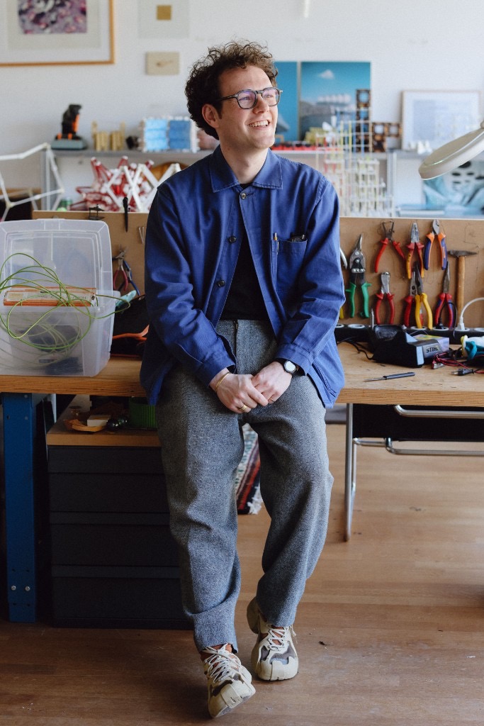 Sam Beek, founder of Schematik, in the workshop